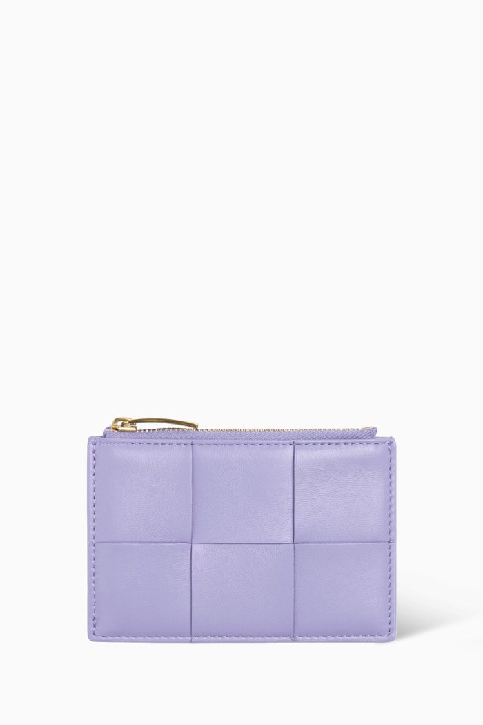 

Card Case in Intrecciato Nappa, Purple