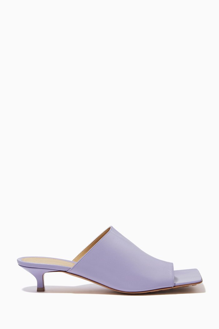 

Stretch Mules in Nappa, Purple