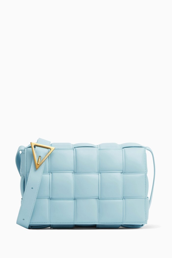 

Padded Cassette Bag in Nappa, Blue