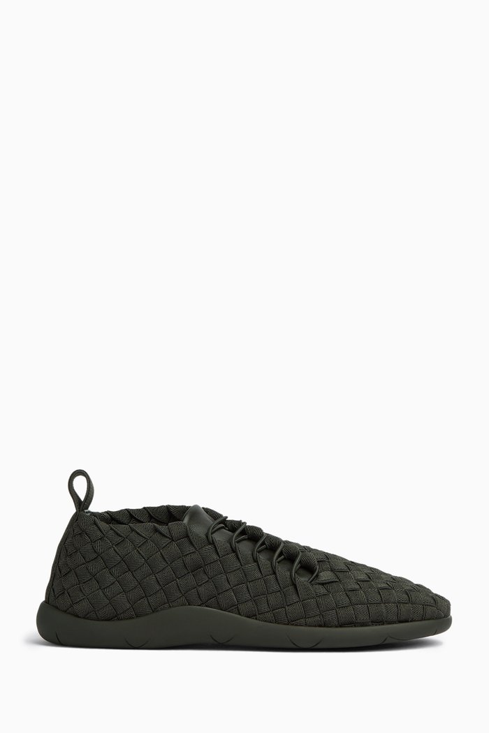 

Plat Sneakers in Intreccio Elastic, Brown