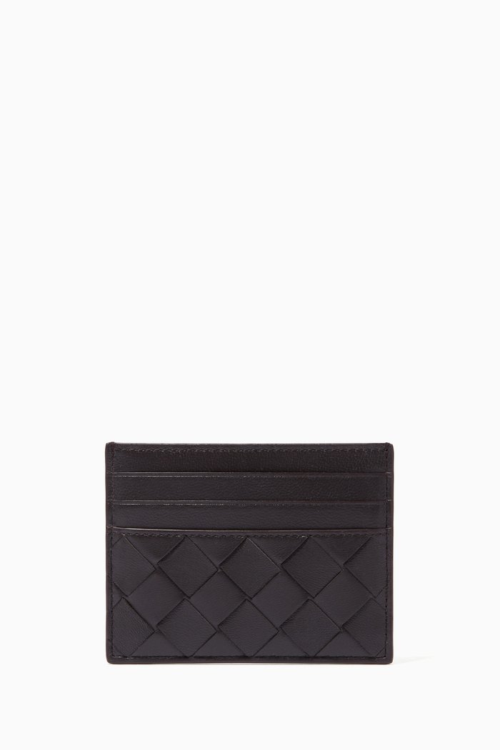 

Card Holder in Intrecciato Nappa, Purple