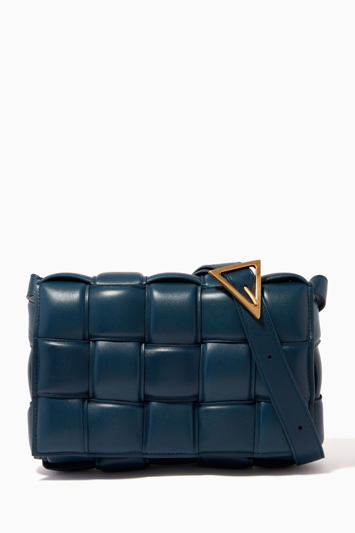 

Padded Cassette Bag in Nappa, Blue