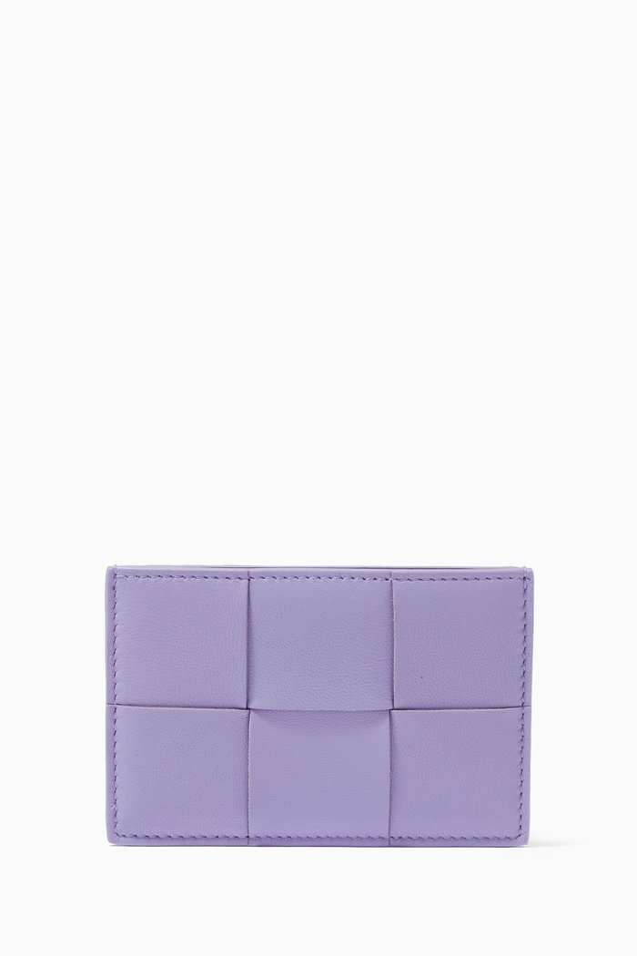 

Card Case in Intrecciato Nappa, Purple