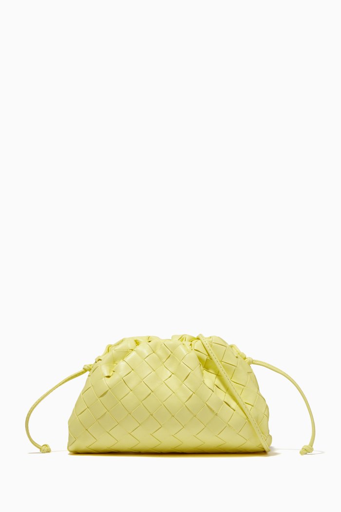 

The Mini Pouch in Intrecciato Nappa, Yellow