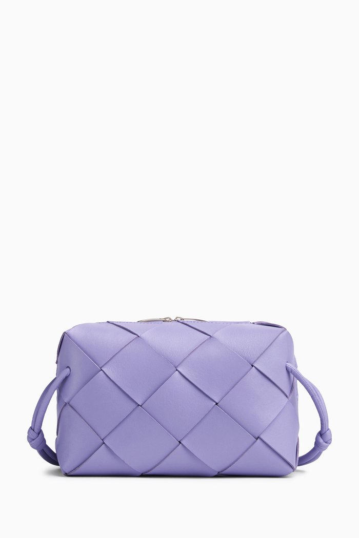 Small Cassette Bag in Intrecciato Nappa, Purple