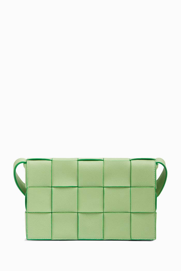 

Cassette Crossbody Bag in Intrecciato Leather, Green