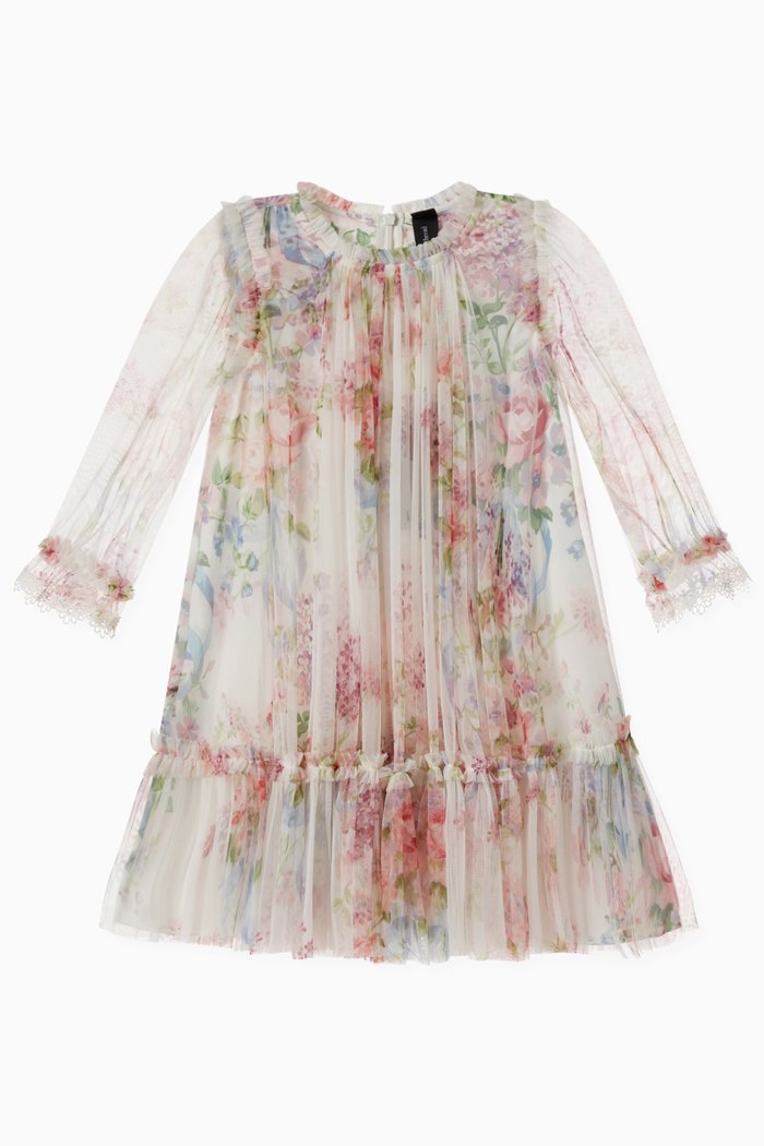 

Floral Wonder Ditsy Dress in Tulle, Blue