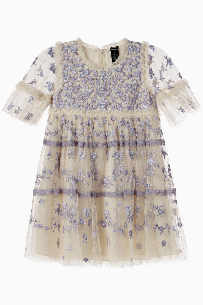 

Sweetheart Lace Dress in Tulle, Blue