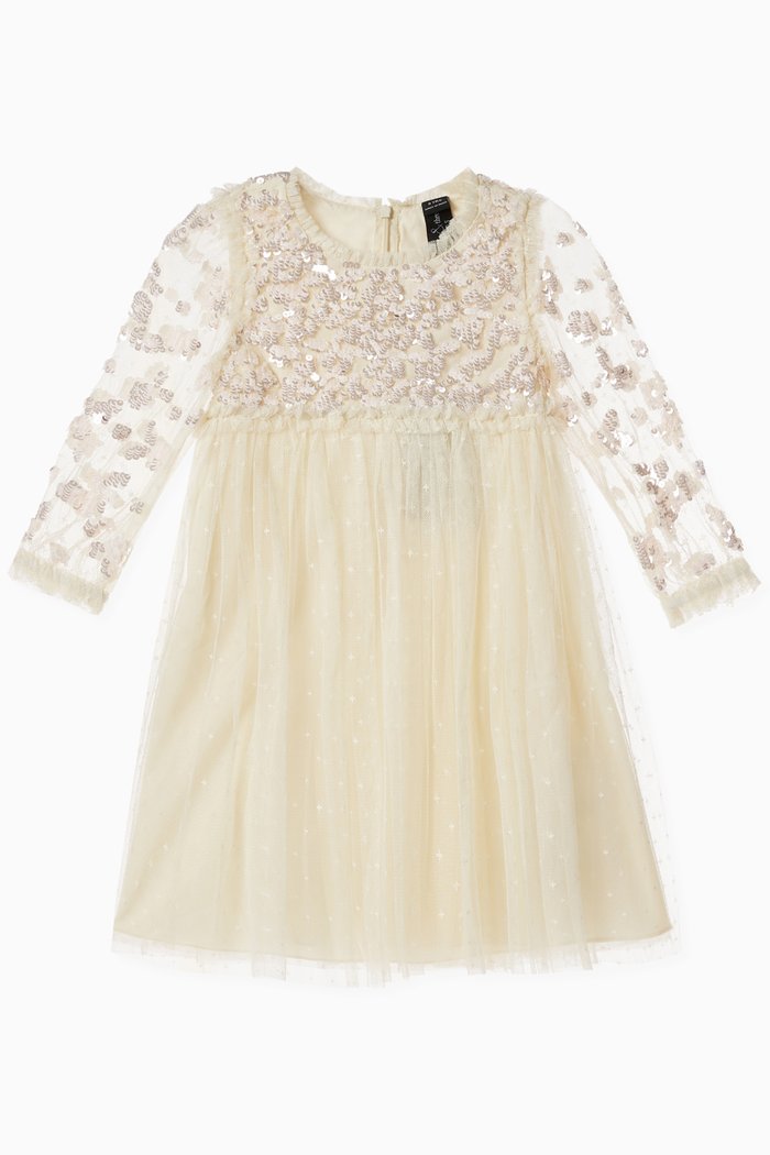 

Lilybelle Embellished Bodice Dress in Tulle, Pink