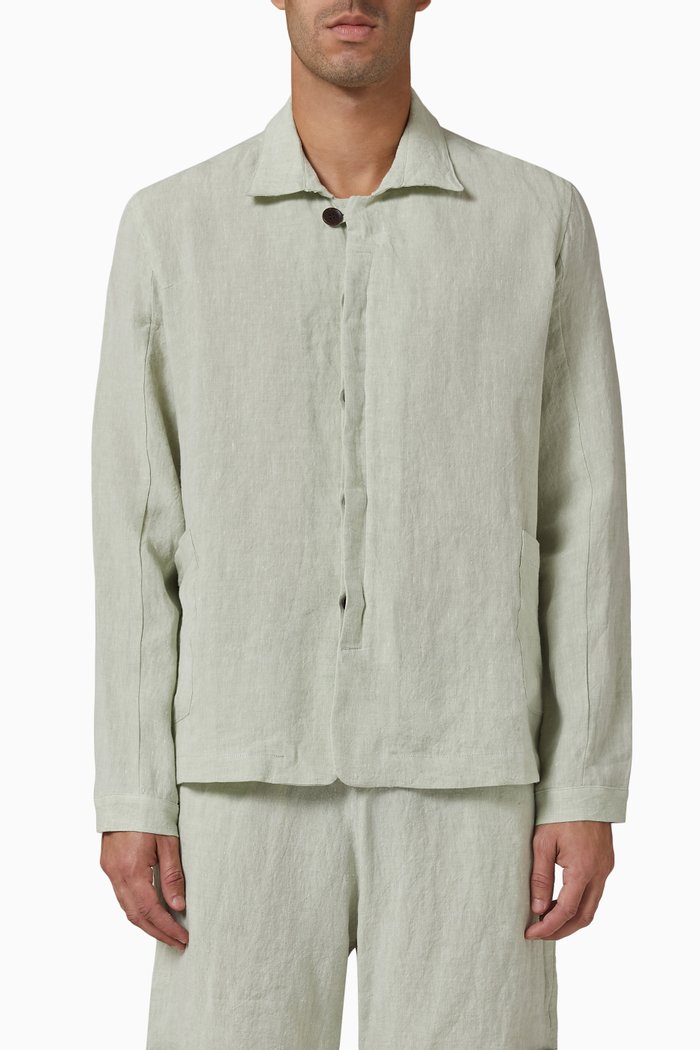 

Jacket in Irish Linen, Green