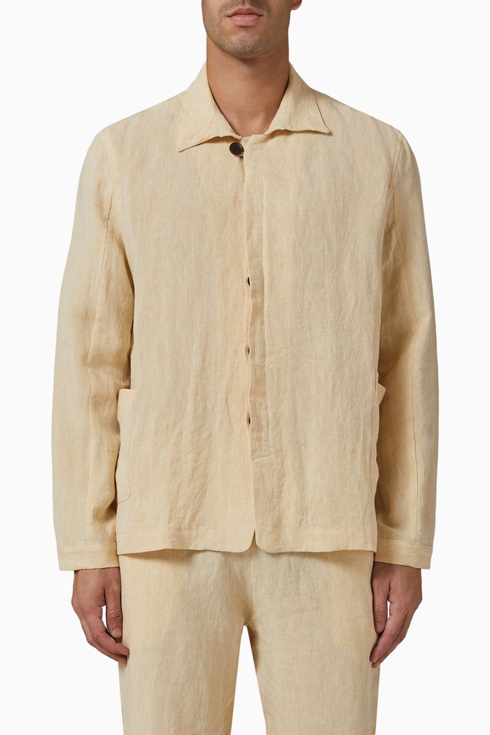 

Jacket in Irish Linen, Orange