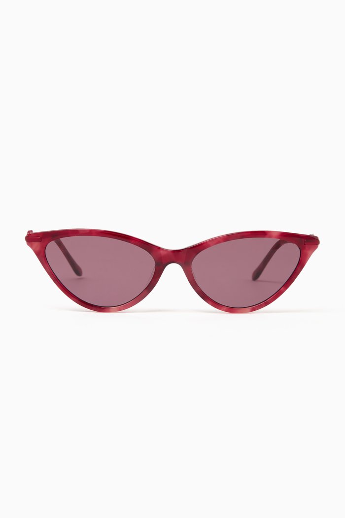 

Kourt Cat-eye Sunglasses in Acetate, Red
