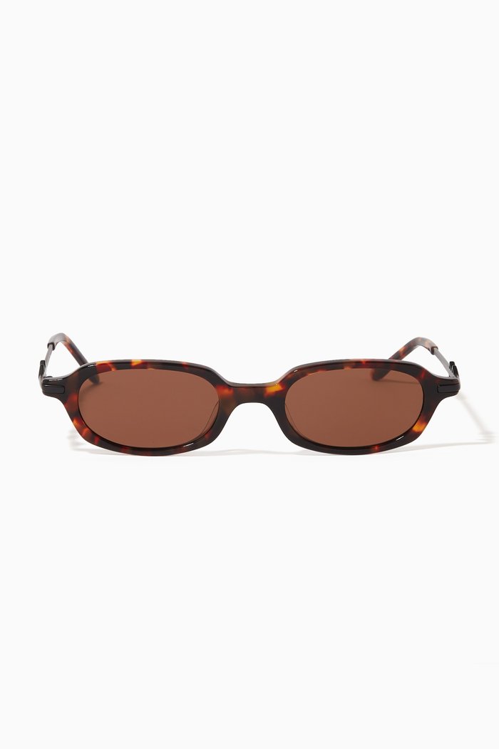 

Carolyn Rounded Shape Sunglasses, Brown