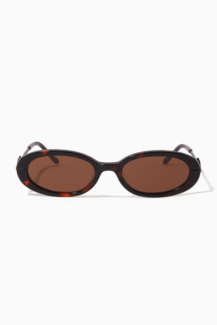 

Olivia Rounded Shape Sunglasses, Brown