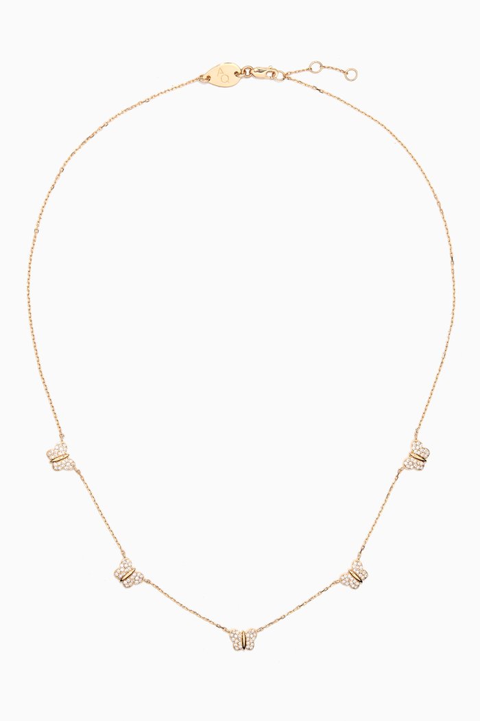 

Constellation Diamond Butterfly Necklace in 18kt Yellow Gold