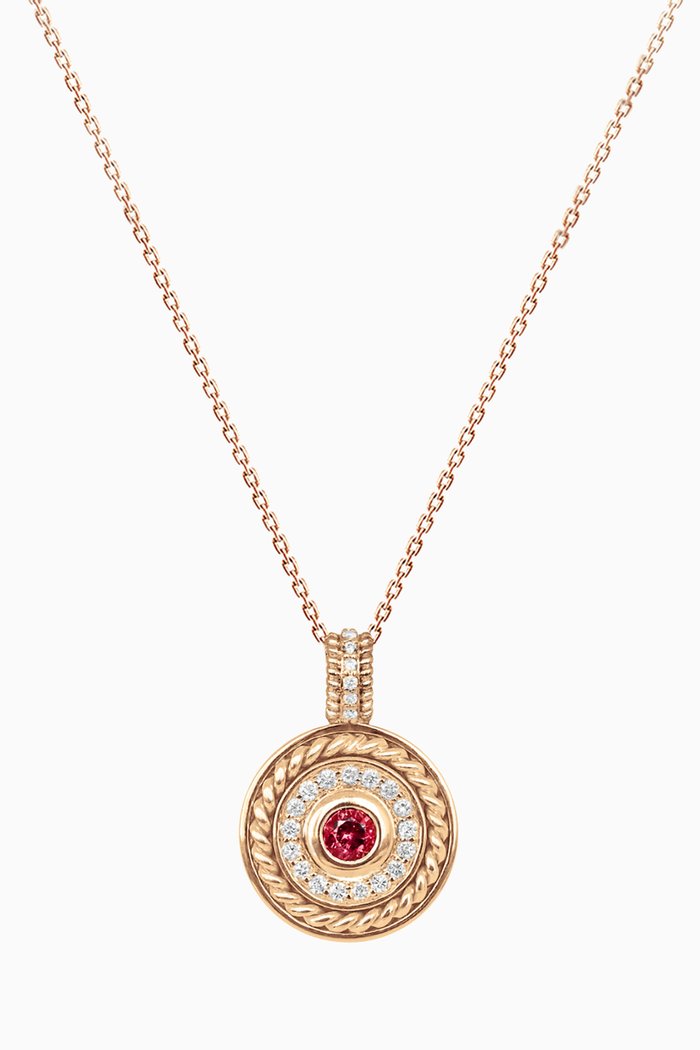 

Royal Vintage Ruby Diamond Necklace in 18kt Yellow Gold
