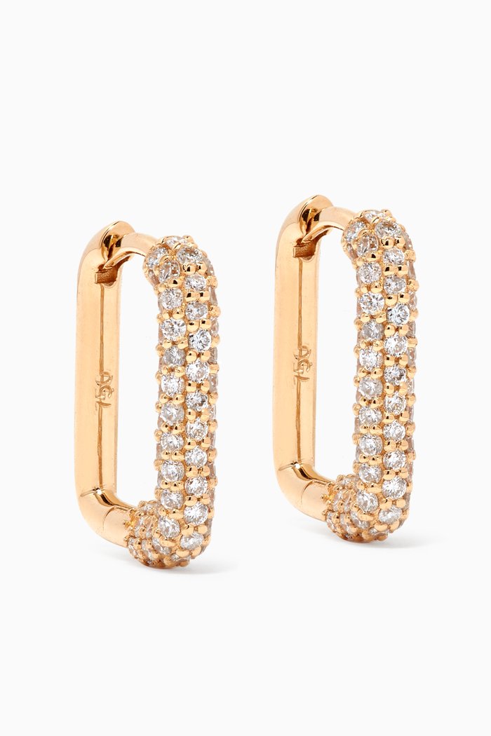 Menuet Diamond Earrings in 18kt Yellow Gold