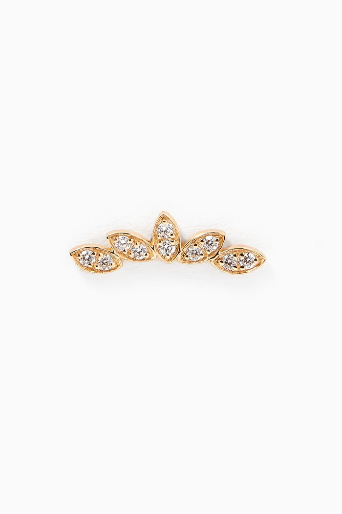 

Amour Diamond Stud Single Earring in 18kt Yellow Gold