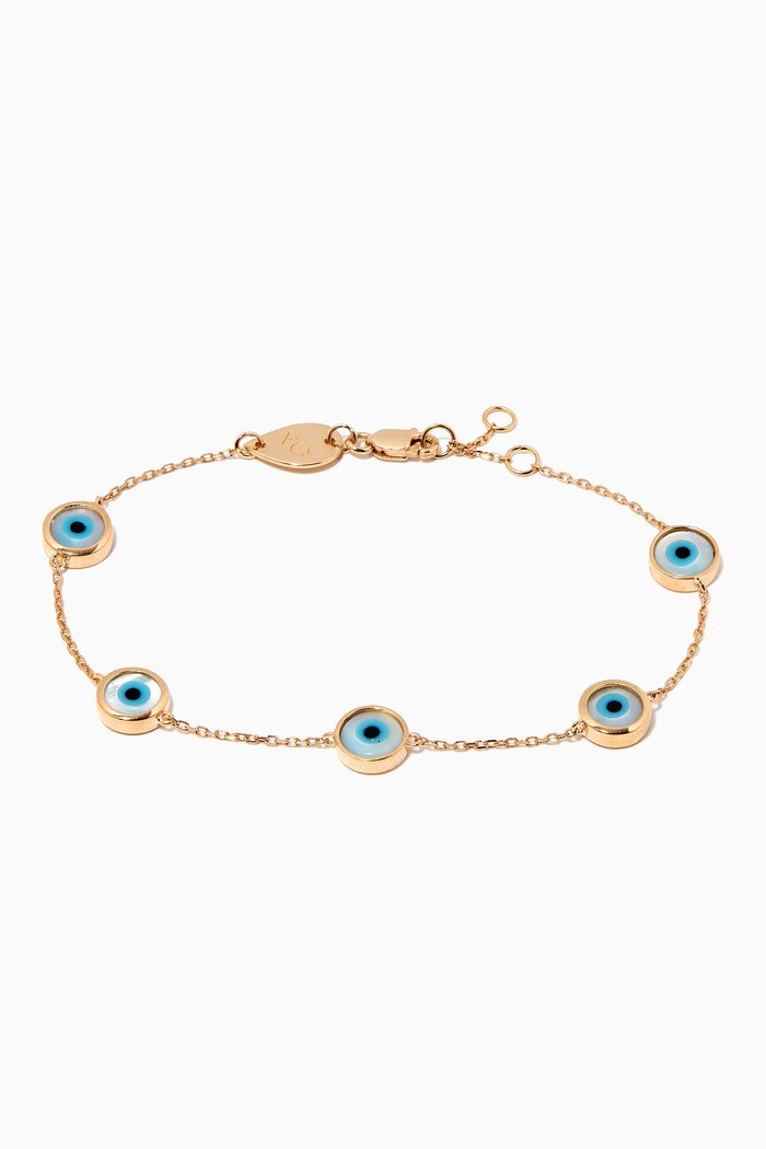 

Constellation Evil Eye Bracelet in 18kt Yellow Gold