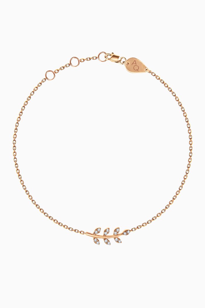 Leaf Of Hope Diamond Bracelet in 18kt Yellow Gold