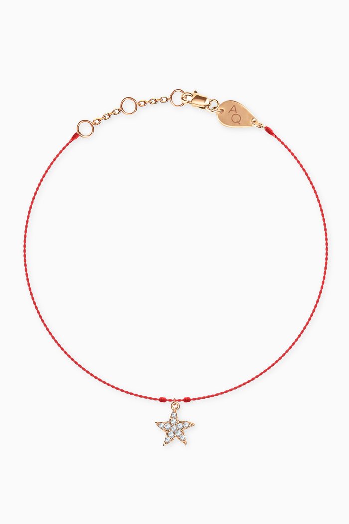 

Starfish Diamond Thread Anklet in 18kt Yellow Gold, Red