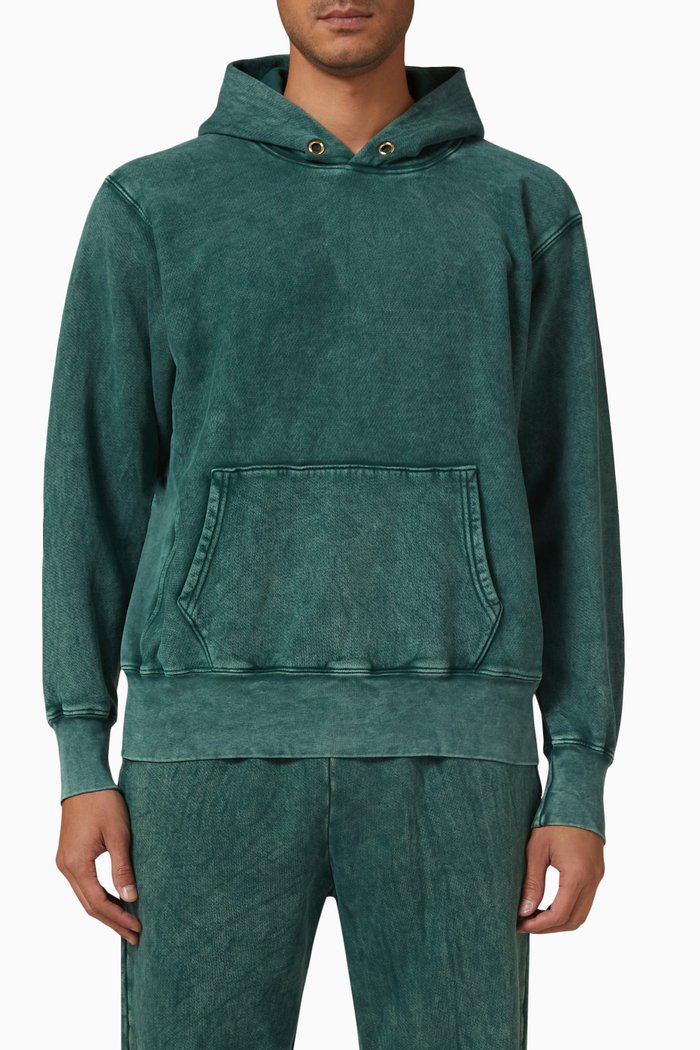 

Cropped Hoodie in Cotton, Green