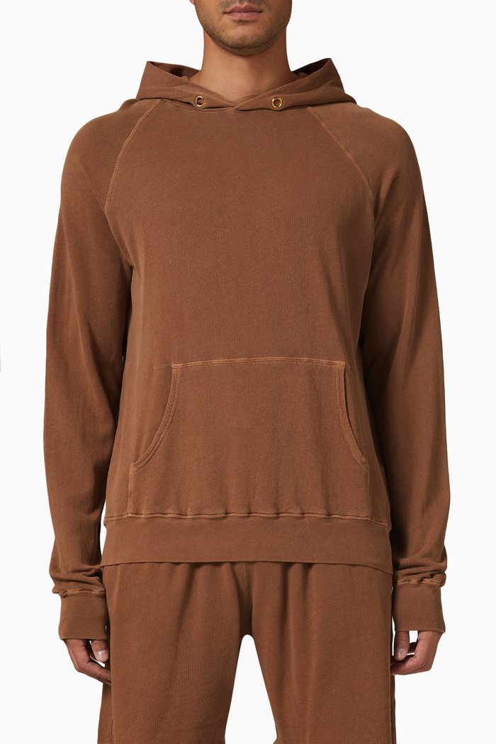 

Raglan Hoodie in French Terry, Brown