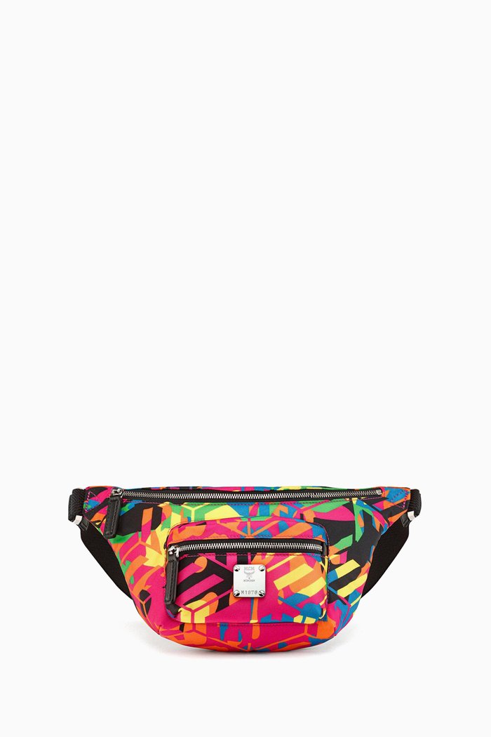 

Mini Fursten Belt Bag in Cubic Camouflage Eco-nylon, Multicolour