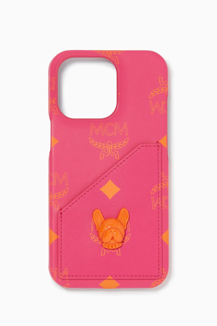 M Pup iPhone 13 Pro Case in Visetos Canvas, Purple