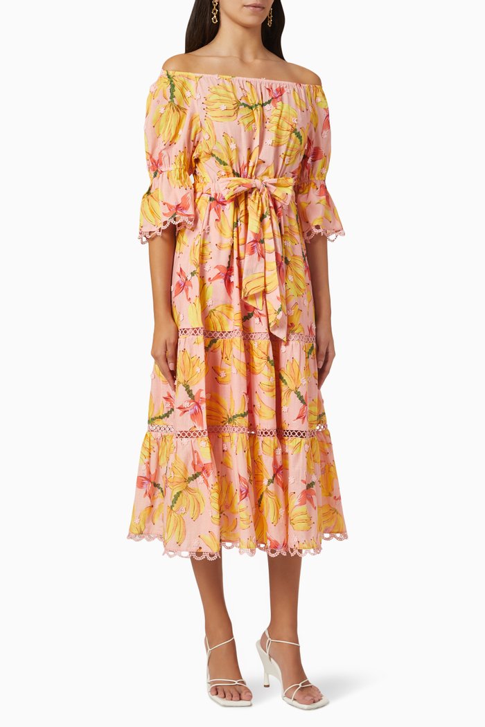 

Bananas Taste Maxi Dress in Viscose, Multicolour