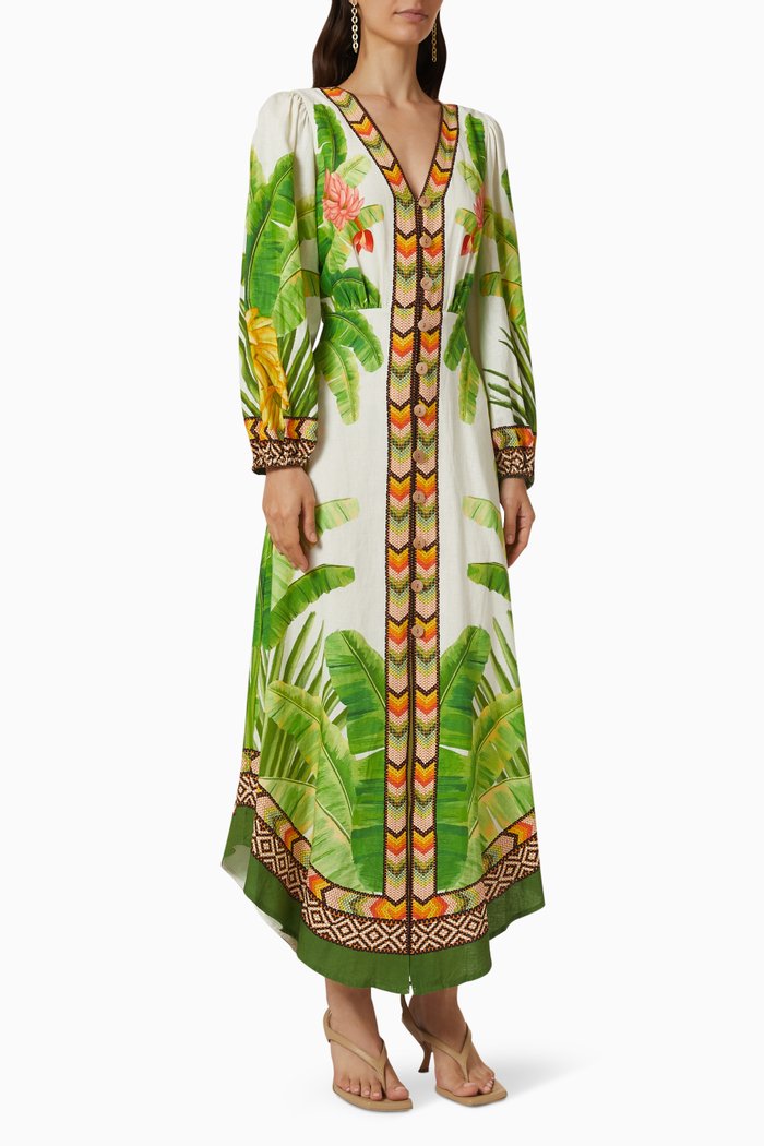 

Fresh Forest Dress in Viscose, Multicolour