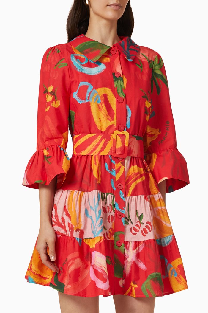 

Mixed Fruits Mini Dress in Organic Cotton, Multicolour