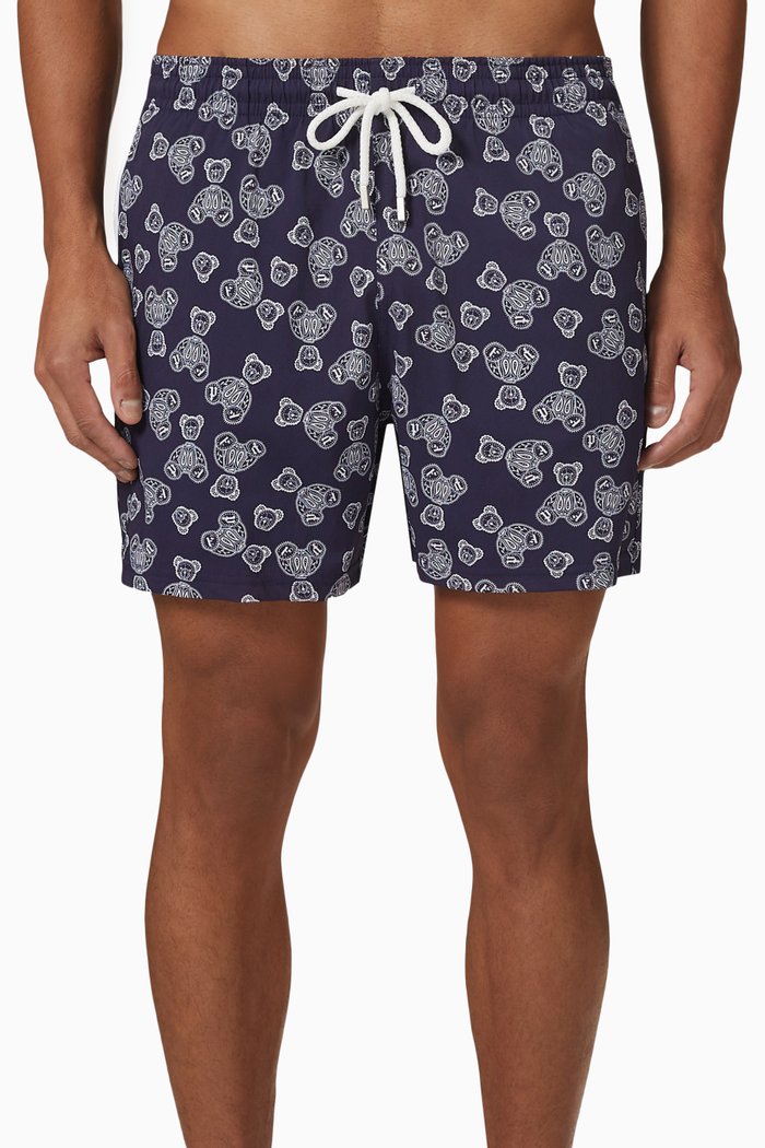 x Vilebrequin Swim Shorts in Nylon, Blue