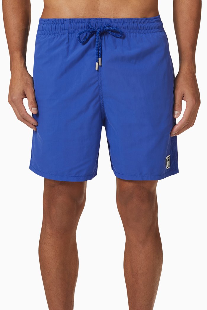 x Vilebrequin Swim Shorts in Nylon, Blue