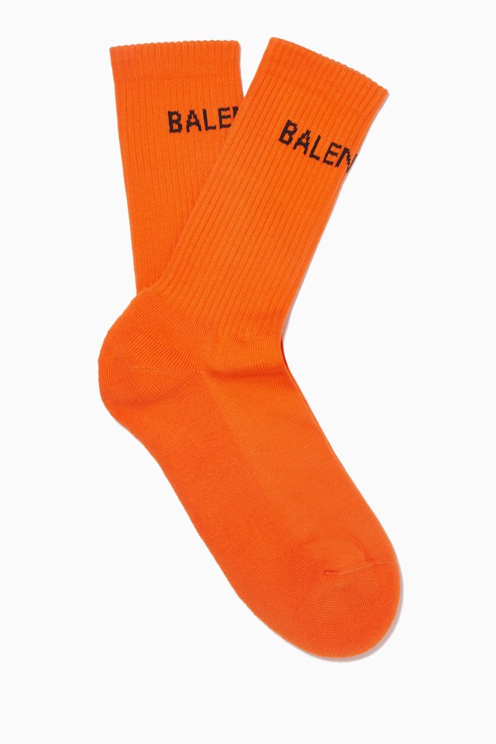 

Logo Tennis Socks in Sponge Knit, Orange