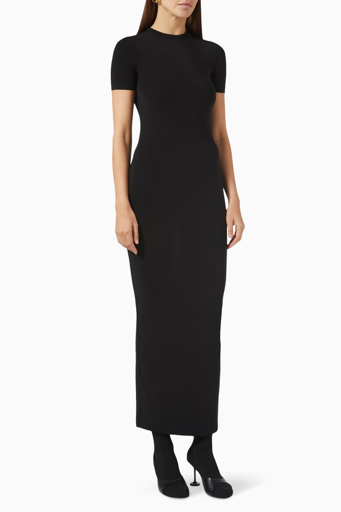 

Superlong Stretch Dress in Stretch Modal Jersey, Black