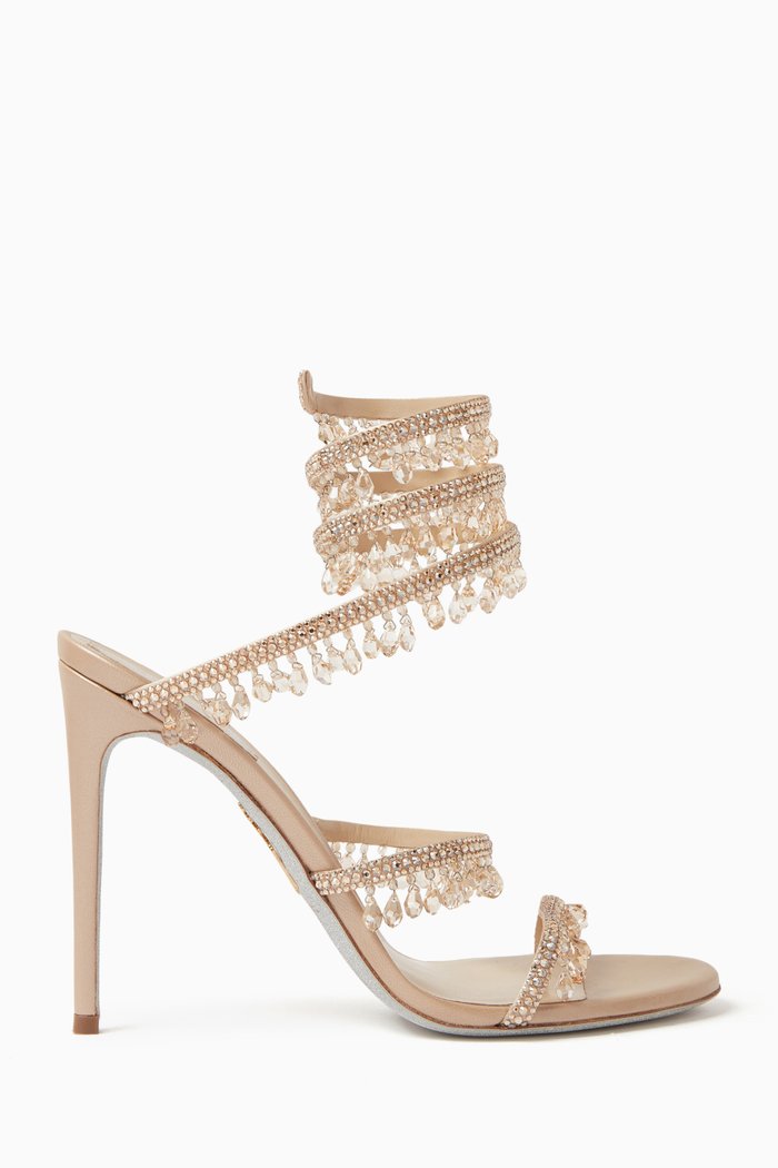 

Chandelier 105 Sandals in Satin, Neutral
