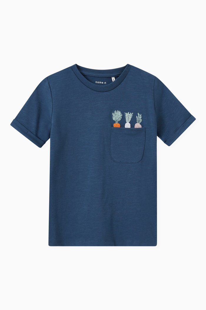 

Karlo T-shirt in Cotton, Blue