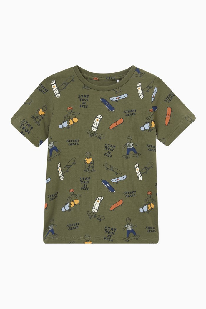 

Skateboard T-shirt in Cotton, Grey