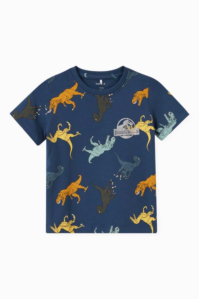 Jalil Jurassic World T-shirt in Cotton, Blue