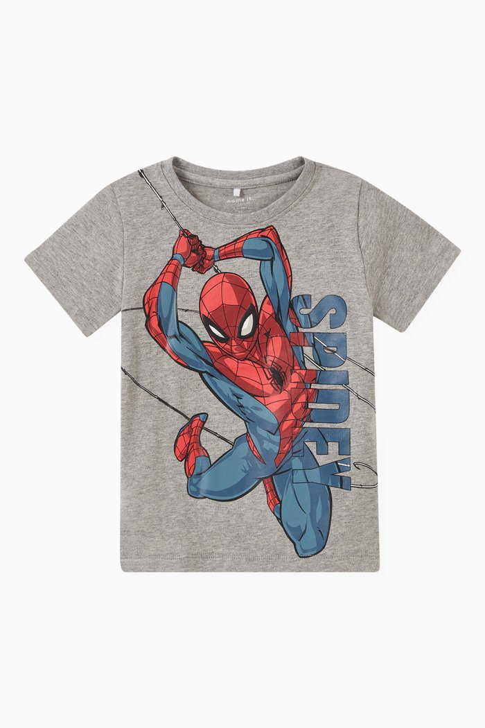 Spiderman T-shirt in Cotton, Grey