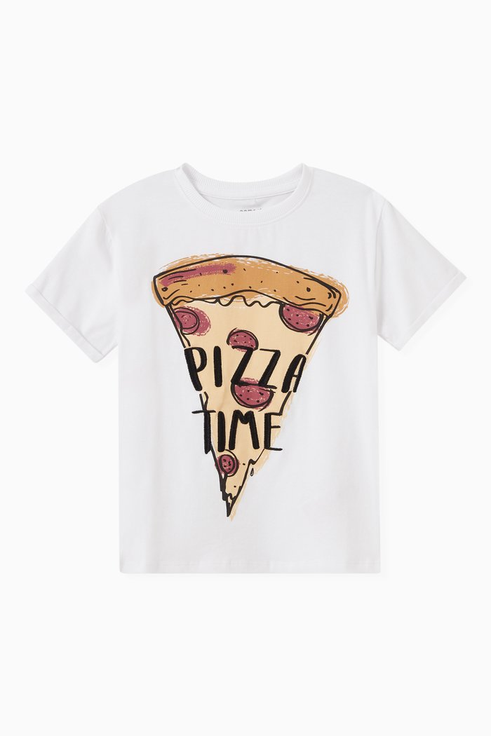 

Snack Print T-shirt in Cotton Jersey, White