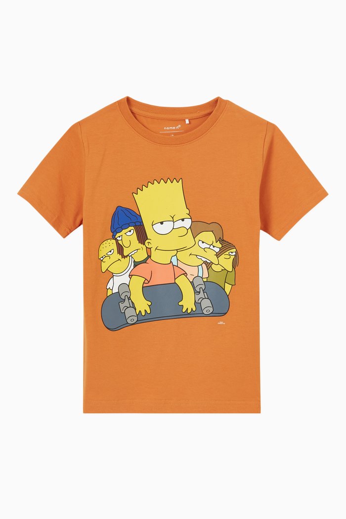 

The Simpsons Print T-Shirt in Jersey, Orange