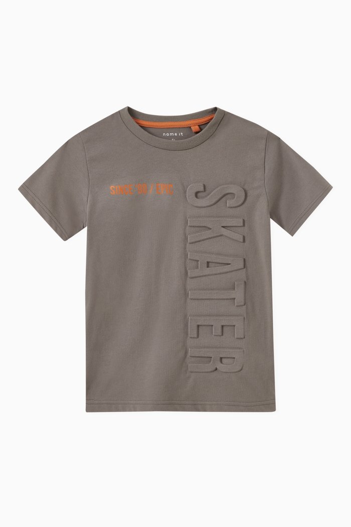 

Raised Skater T-shirt in Cotton Jersey, Grey