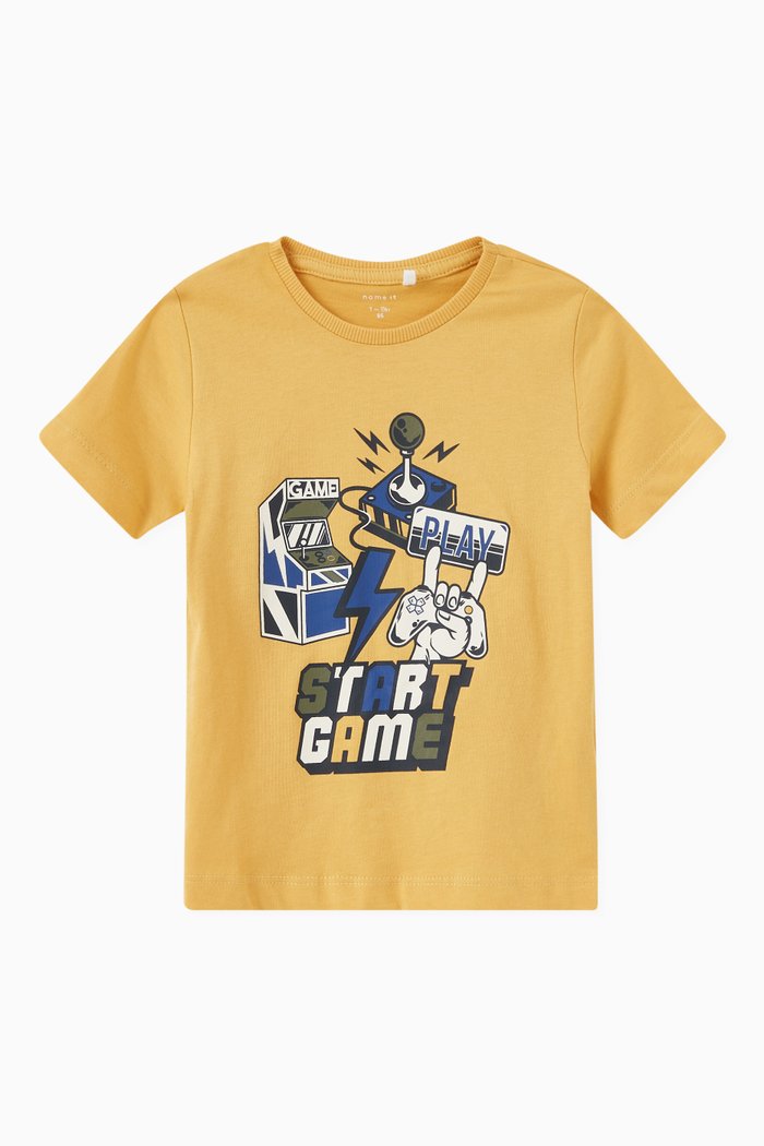 

Konan Gaming Print T-shirt in Cotton, Yellow
