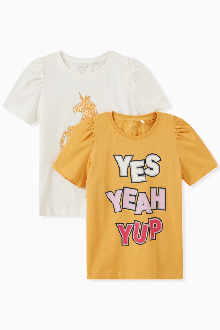 

Kuria 2-Pack T-shirt in Cotton, Neutral