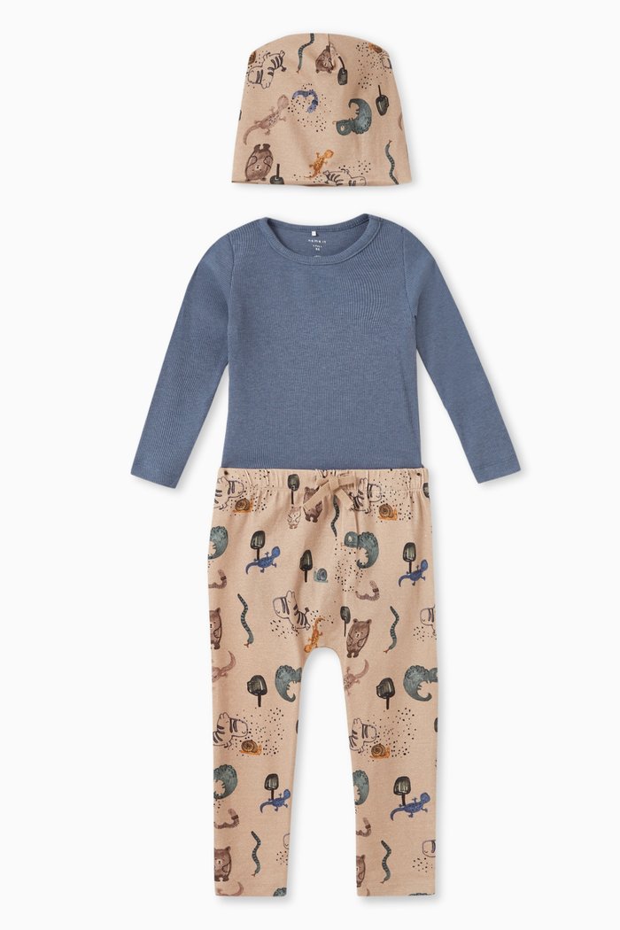 

Animal Print Set in Cotton, Yellow