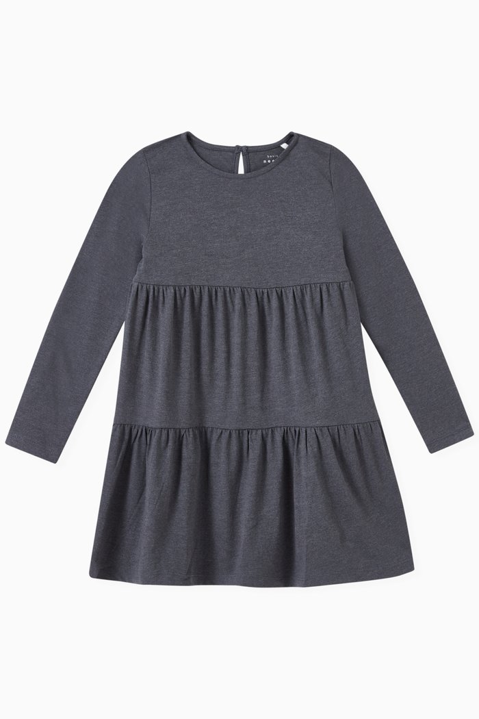 

Vivaldi Tiered Dress in Cotton, Blue