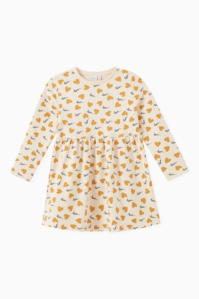 

Kristina Love Print Dress in Cotton, Neutral