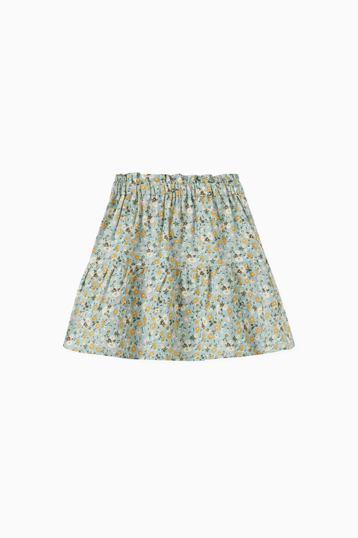 

Kafona Tiered Skirt in Viscose Blend, Green